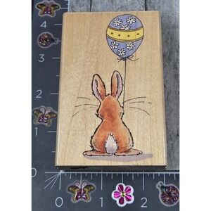 Penny Black Easter Balloon Rabbit 2865K Rubber Stamp Wood #i43